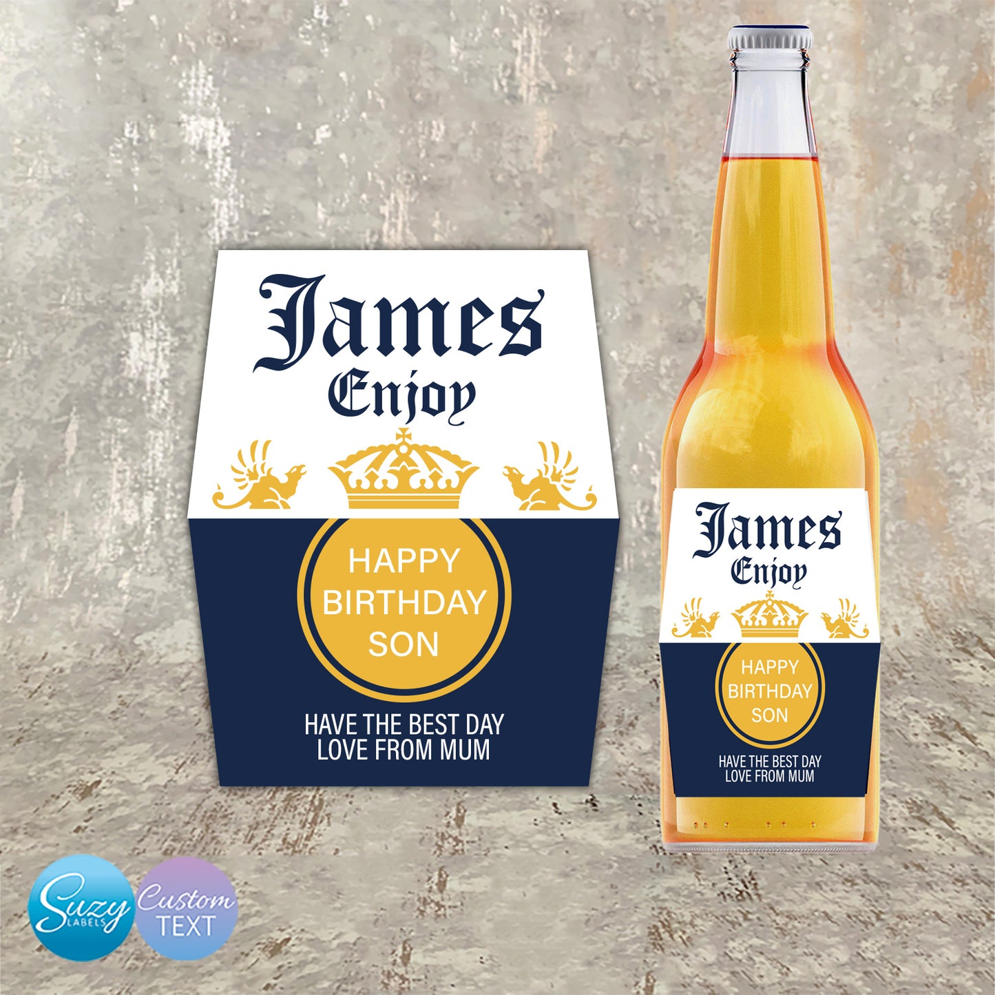 Lager Personalised Bottle Labels