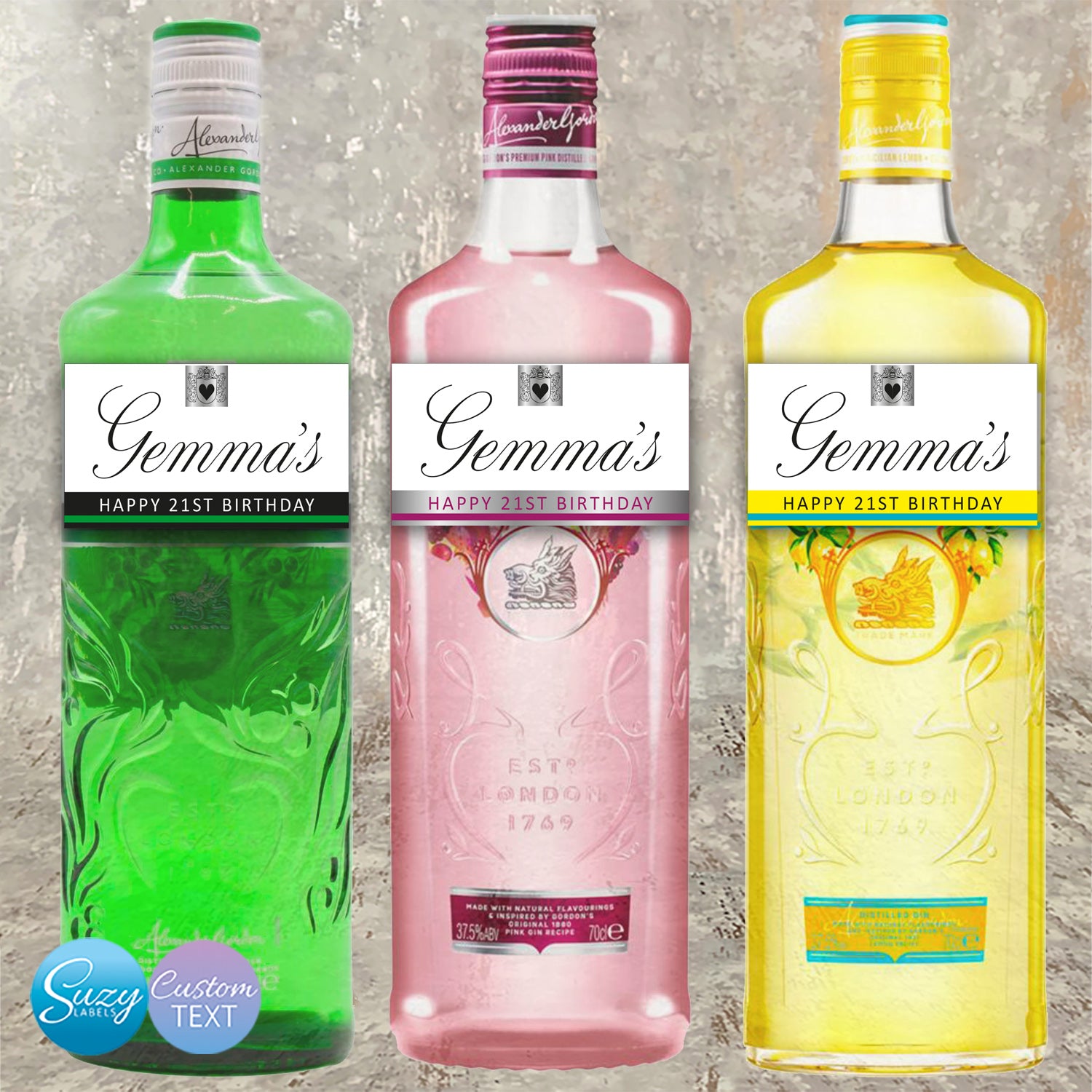 Gin Personalised Bottle Labels – Suzy Labels