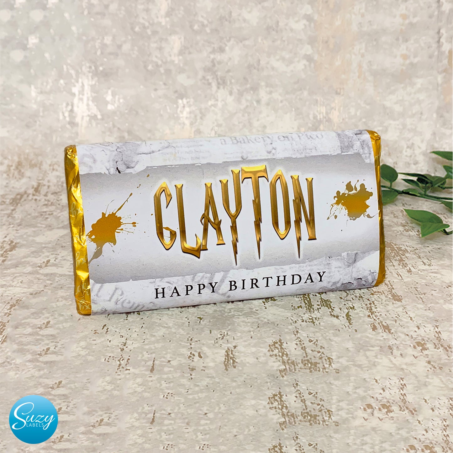 Personalised birthday gift chocolate wrapper for Harry Potter fans