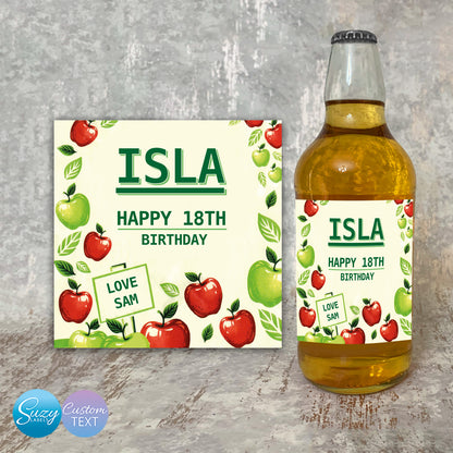 Cider Personalised Bottle Labels