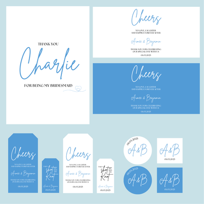 DIY Minimalist Elegant Wedding Stationery Bundle Template