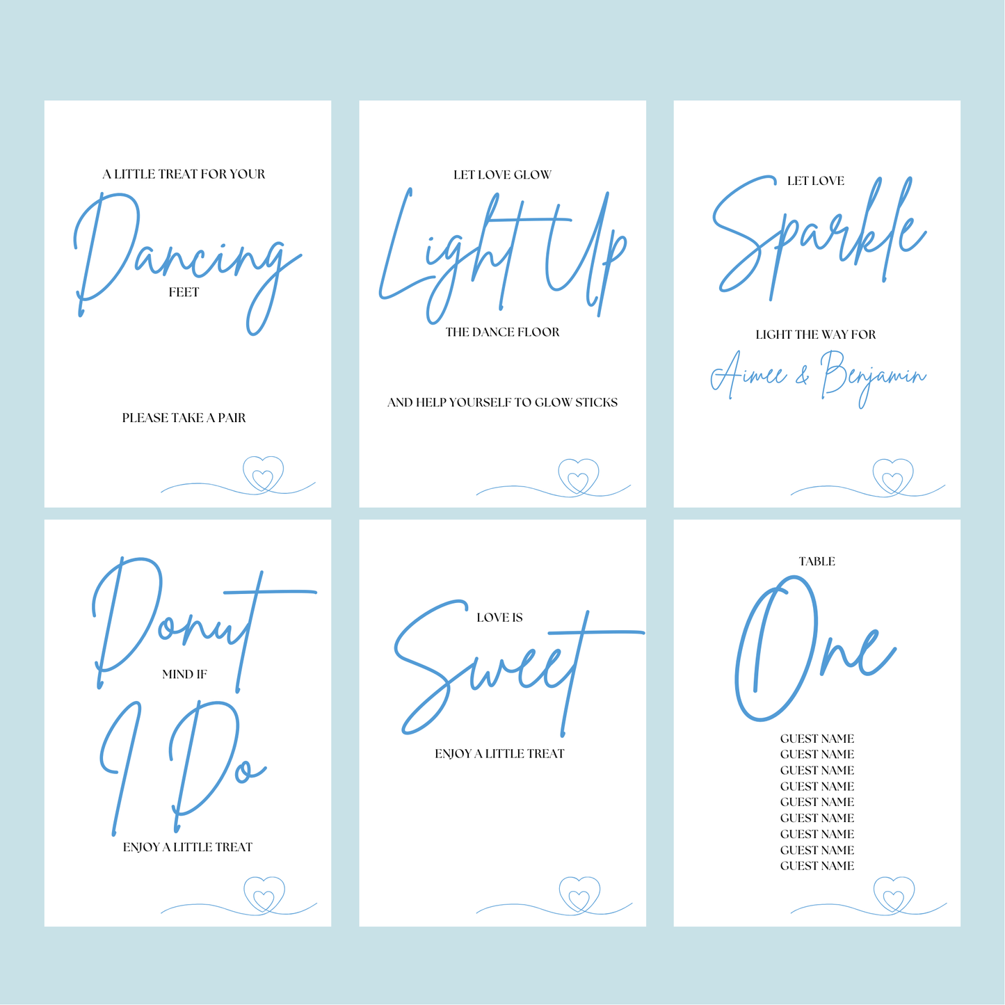 DIY Minimalist Elegant Wedding Stationery Bundle Template