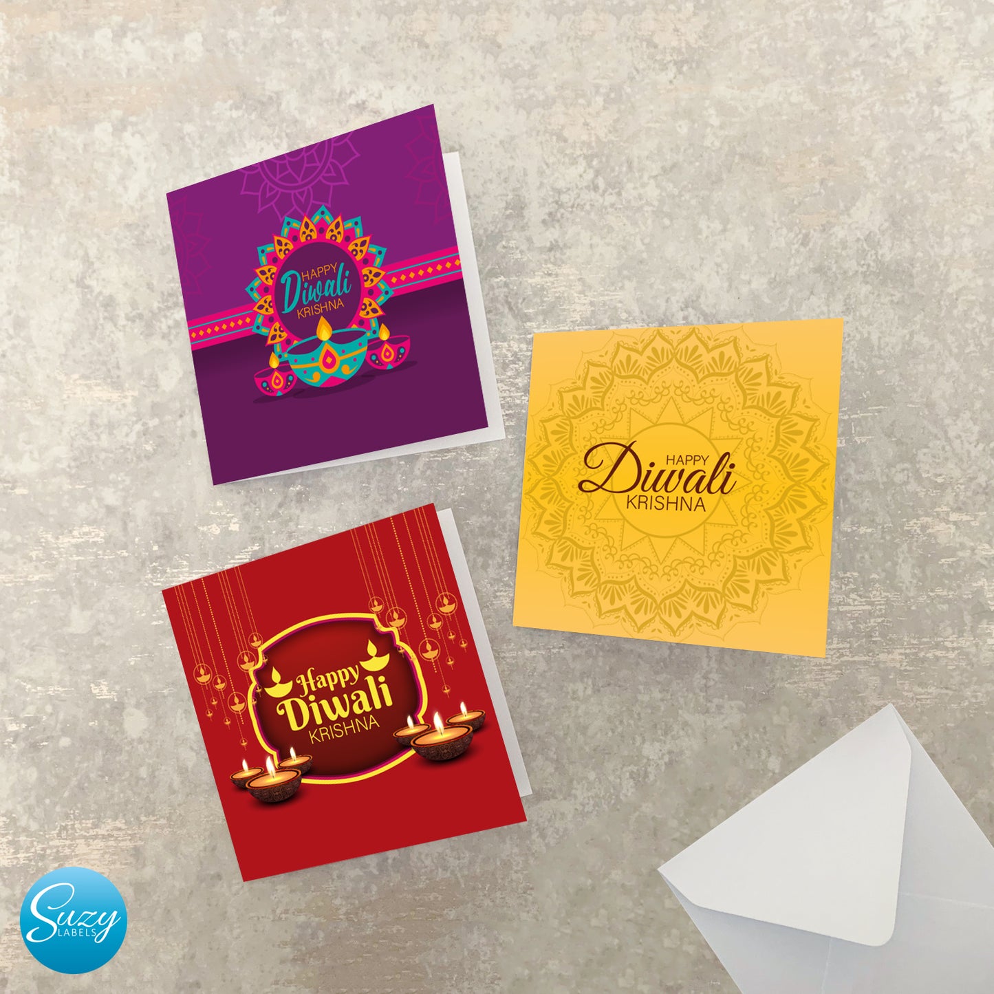 Diwali Personalised Gift Chocolate Label - Diwali Gift to Celebrate the Festival of Lights - Customisable Text