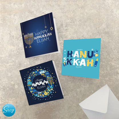 Hanukkah Personalised Gift Chocolate Label - Hanukkah Gift - Celebrate the Festival of Lights - Customisable Text