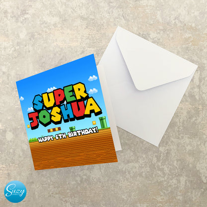 Personalised Birthday Gift chocolate wrapper for Mario Nintendo Super Fans, Super Mario Video Game Gift Ideas