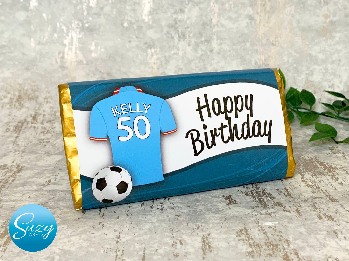 Football Mad Personalised Gift Chocolate Wrapper, Chelsea, Liverpool, Arsenal, Manchester City, Newcastle, Man United