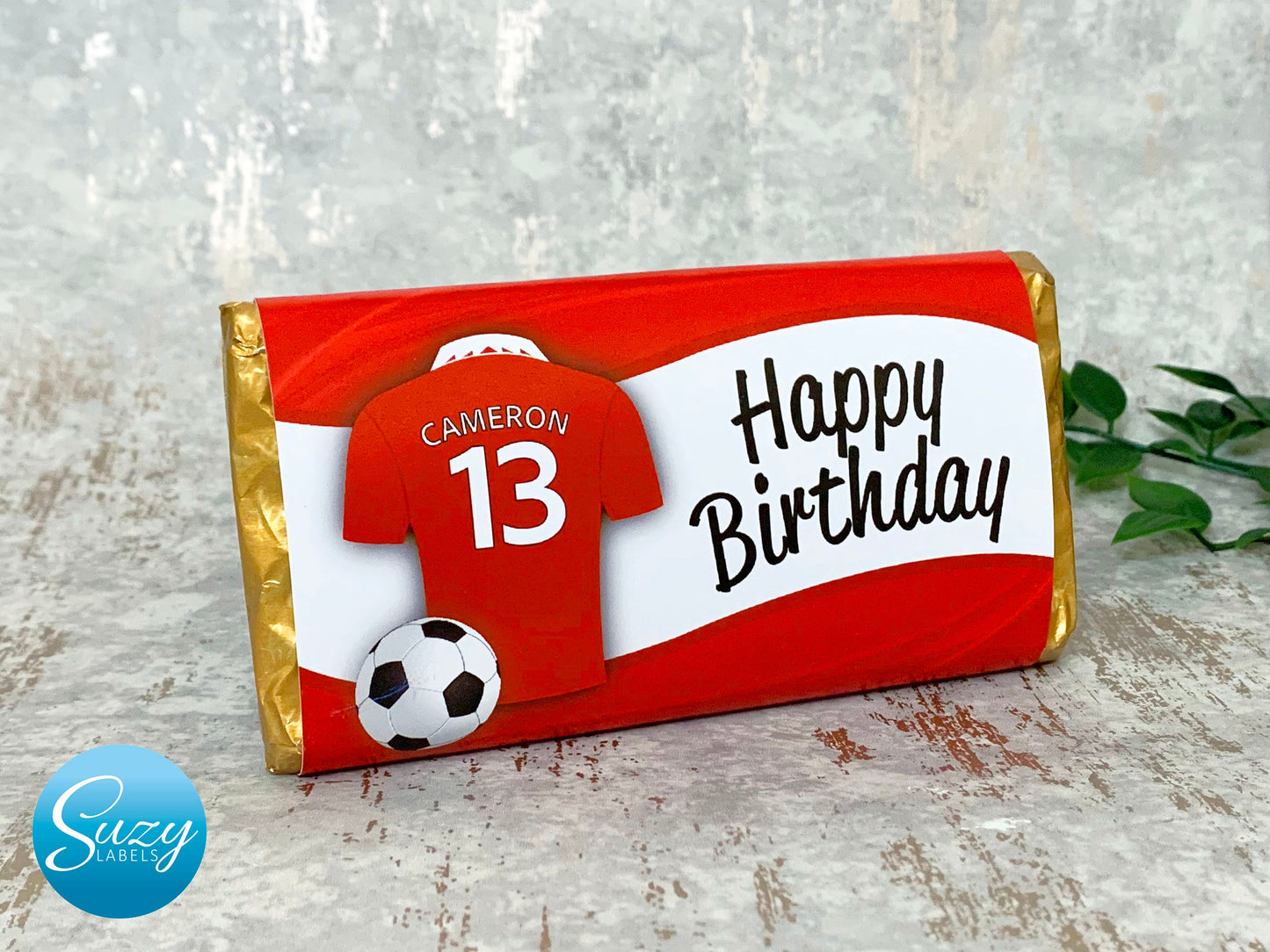 Football Mad Personalised Gift Chocolate Wrapper, Chelsea, Liverpool, Arsenal, Manchester City, Newcastle, Man United