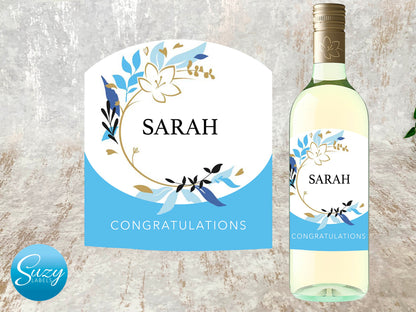 Personalised Wine Label - Special Birthday Gift - Wine Lover - Alcohol Gift - Blossom Hill Wine - White Wine Stickers