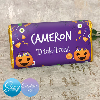 Halloween Chocolate Personalised Gift - Trick or Treat Chocolate - Halloween Sweets - Customised Gifts